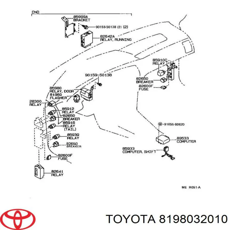Купити 8198032010 Toyota Реле поворотів