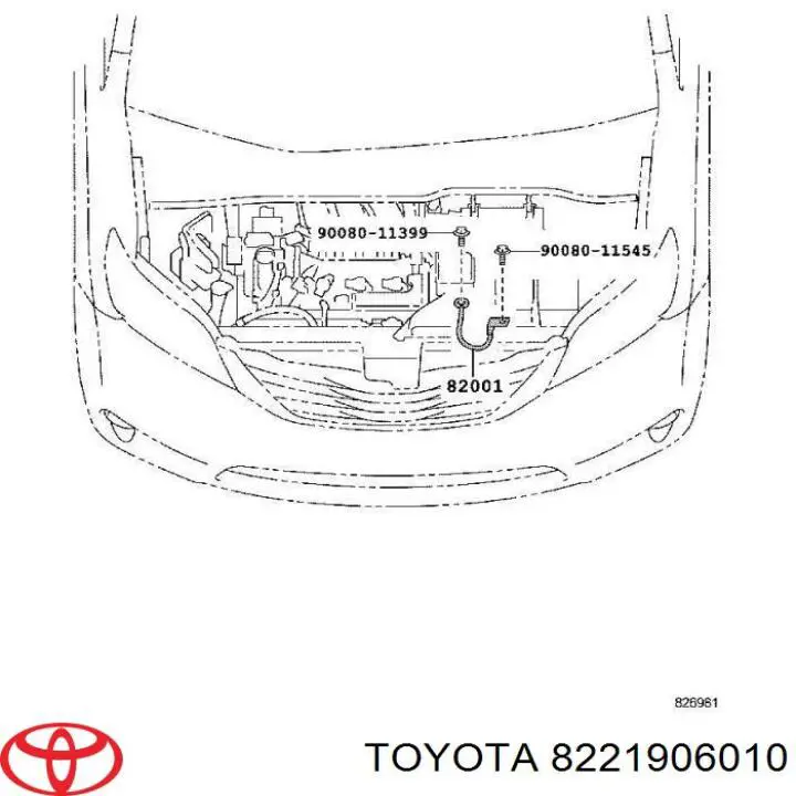  Toyota 8221906010 ціна, від 17.44 USD