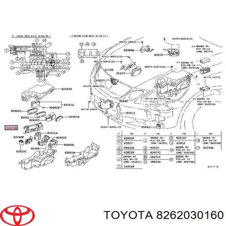 8262030160 Toyota Реле запобіжників