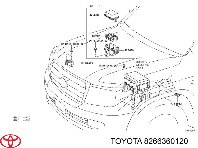Корпус блока запобіжників Toyota Land Cruiser (J200) (Тойота Ленд крузер)