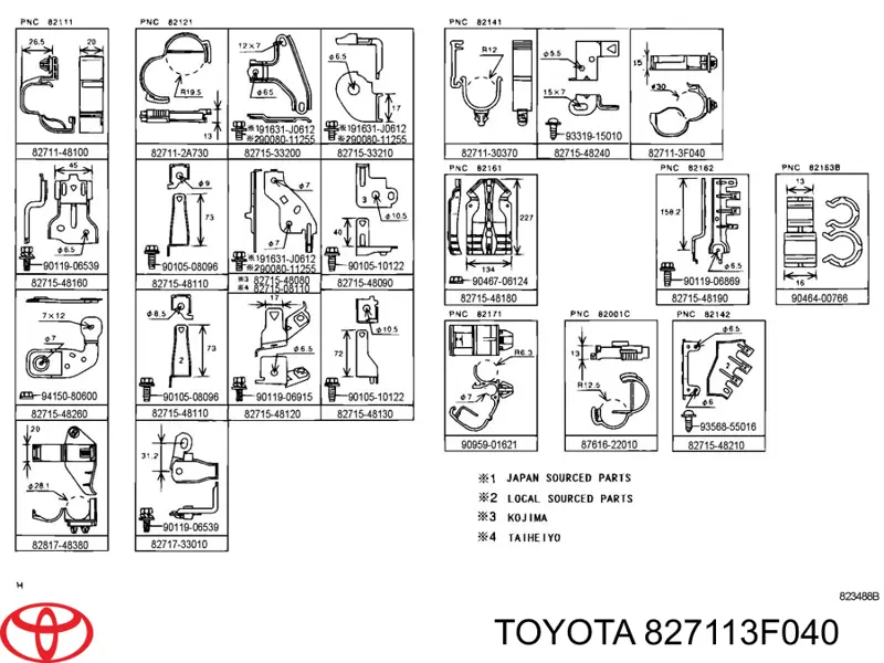  Toyota 827113F040 ціна, від 2.76 USD