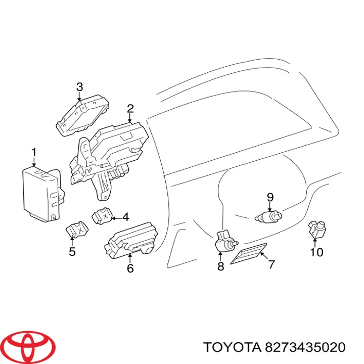  Toyota 8273435020 ціна, від 79.20 USD