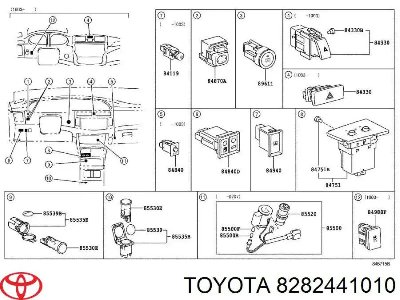 8282441010 Toyota 