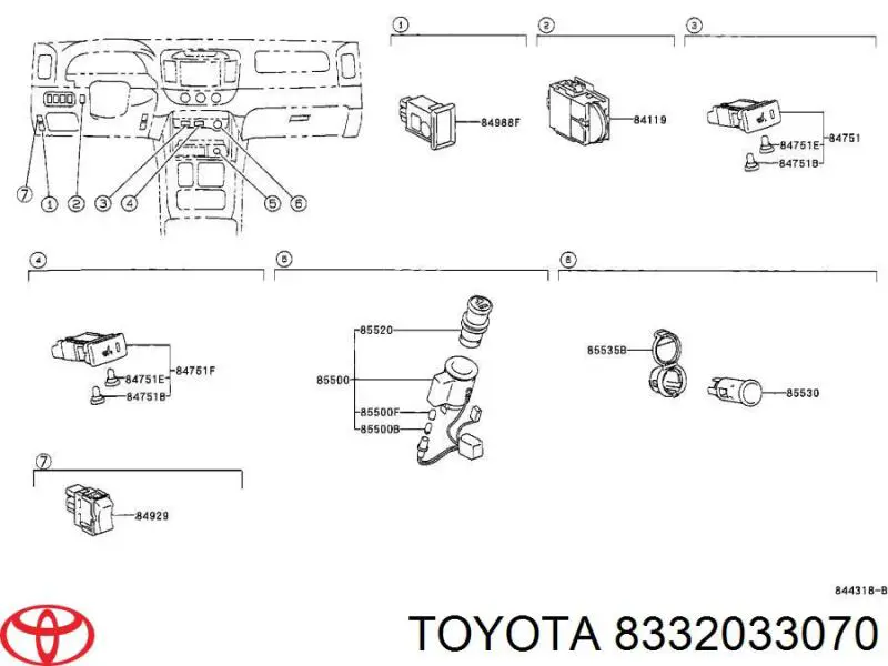 Купити 8332033070 Toyota Датчик рівня палива в бензобаку