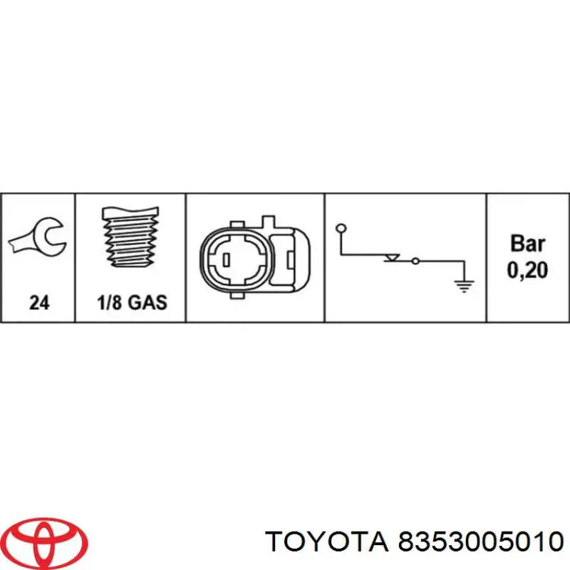 8353005010 Toyota Датчик показника тиску масла