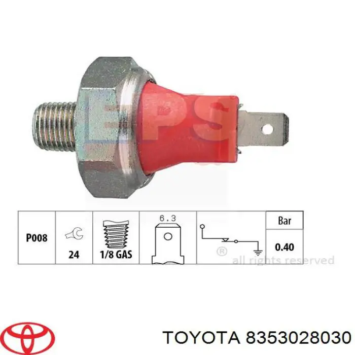 8353028030 Toyota датчик тиску масла