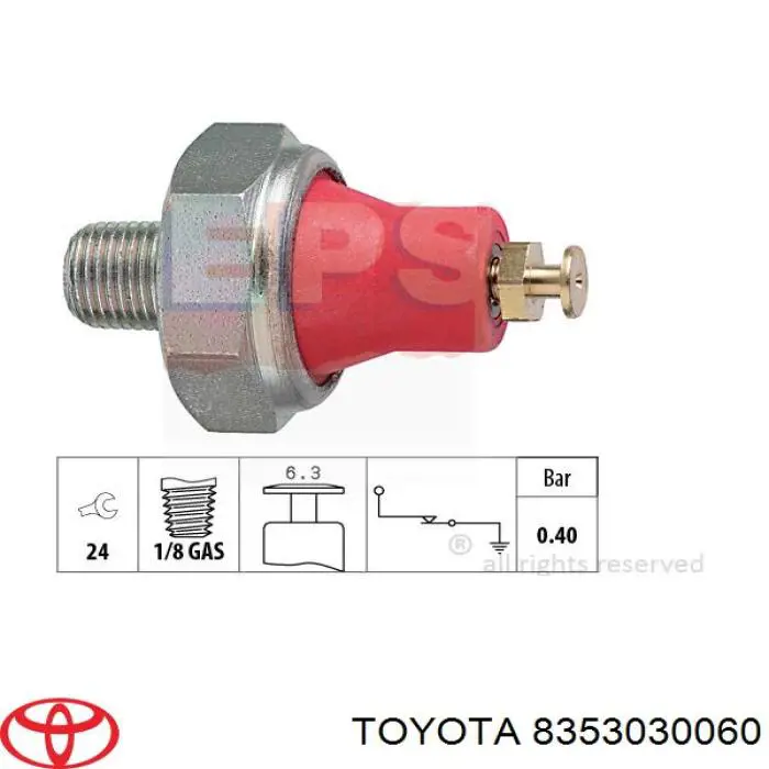 8353030060 Toyota датчик тиску масла