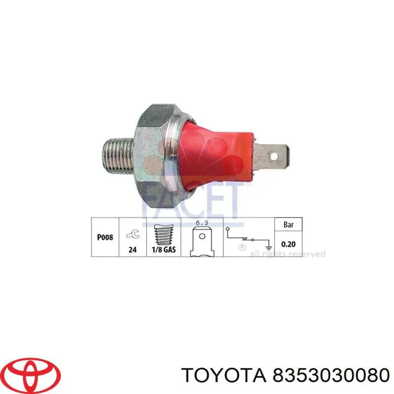 Манометри (показник тиску масла) Toyota 8353030080 ціна, від 3.80 USD
