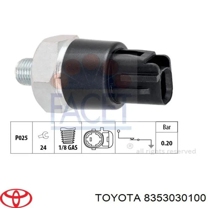 Купити 8353030100 Toyota Датчик тиску масла