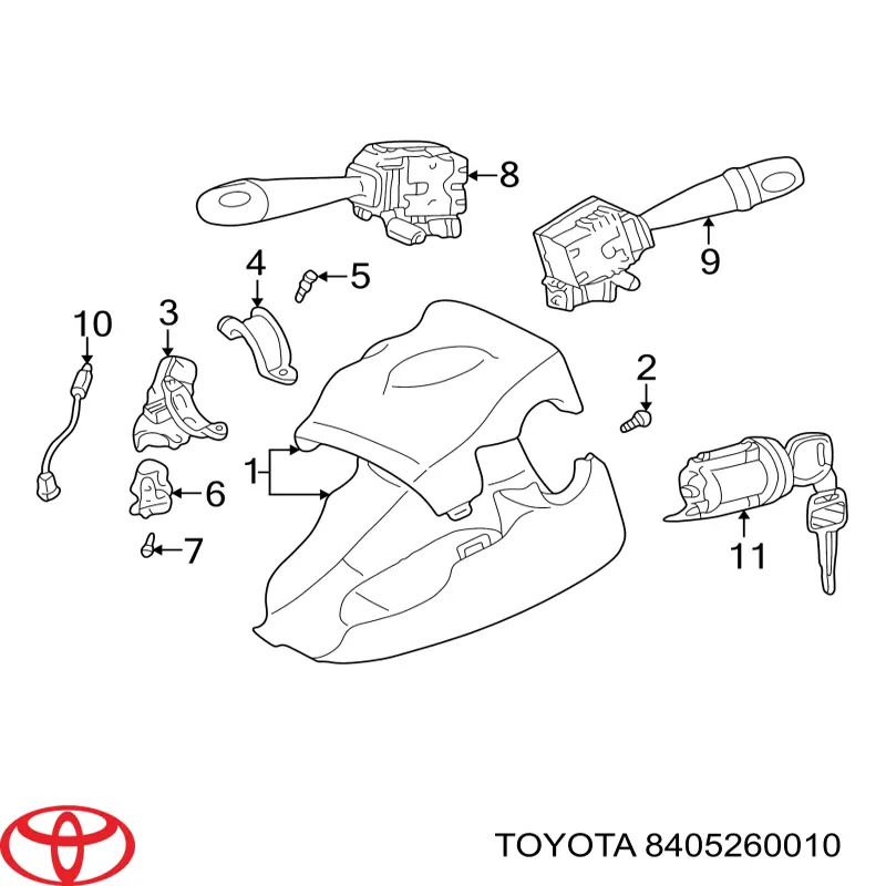 8405260010 Toyota Кінцевий вимикач замку запалювання