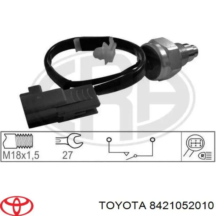 Датчик включення ліхтарів заднього ходу 8421052010 Toyota