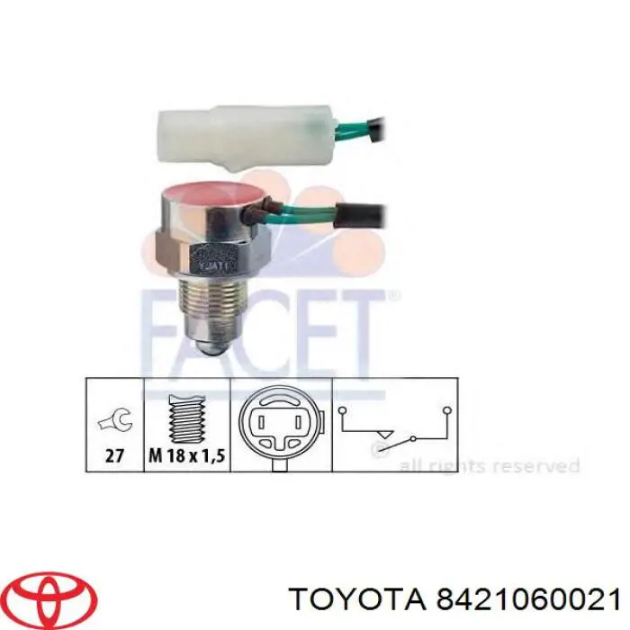 Датчик ліхтарів заднього ходу Toyota 8421060021 ціна, від 80.99 USD
