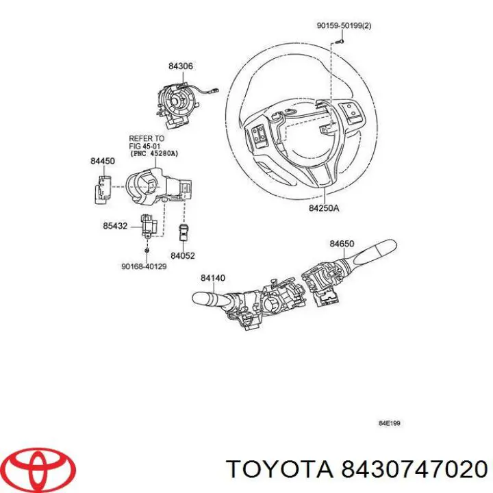 8430747020 Toyota кільце airbag контактне
