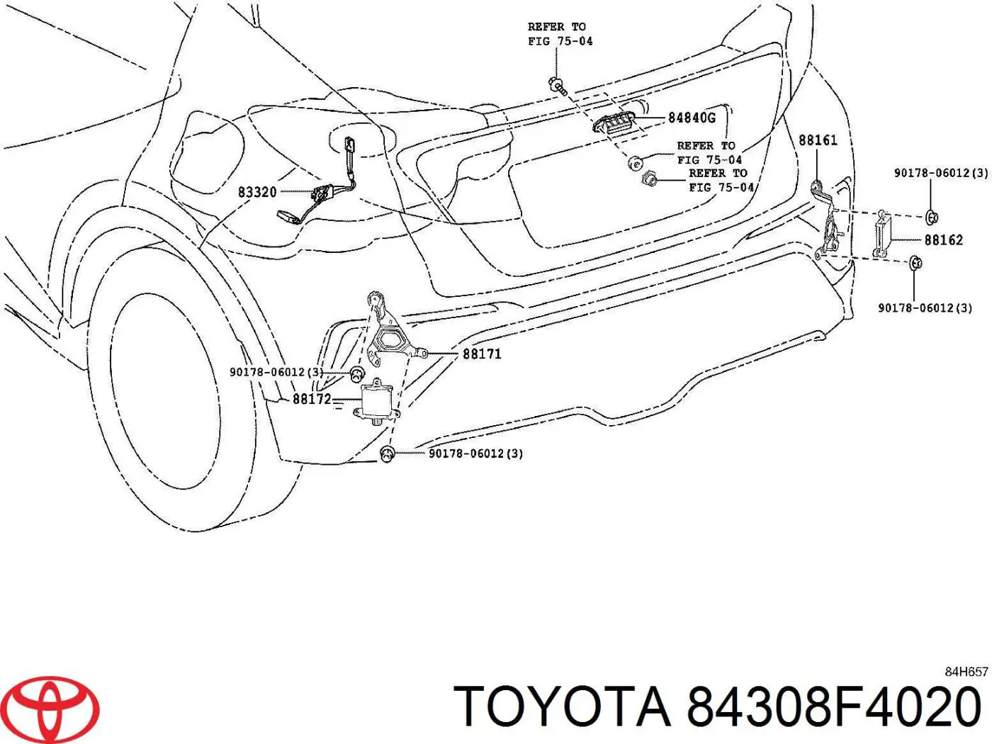 84308F4020 Toyota Шлейф Airbag