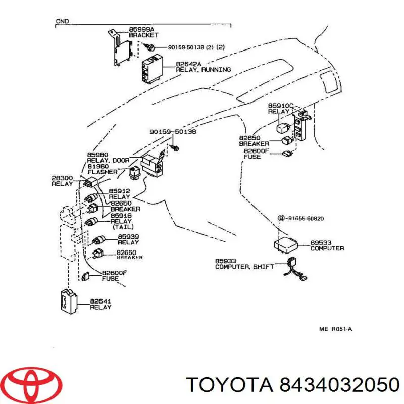 8434032050 Toyota датчик включення стопсигналу