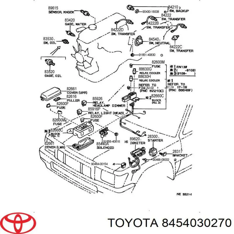 8454030270 Toyota Датчик нейтральної передачі