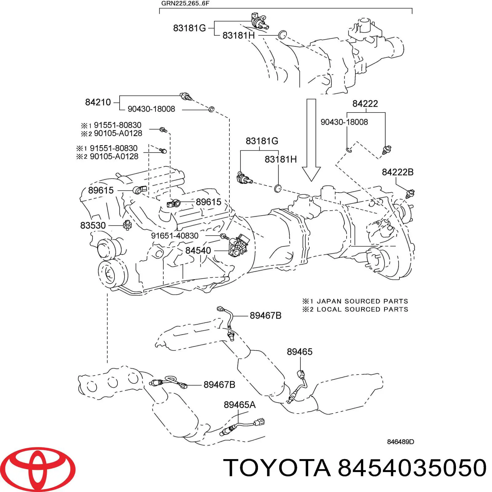 8454035050 Toyota Датчик нейтралки
