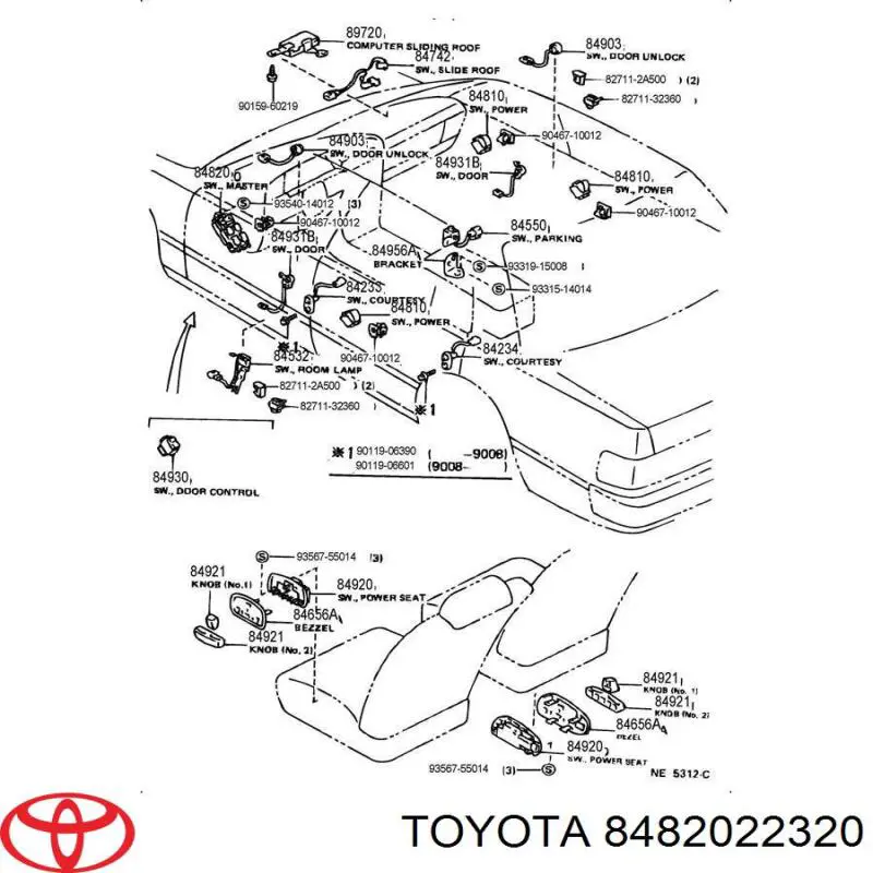 Склопідйомник з електродвигуном Toyota 8482022320 ціна, від 78.52 USD
