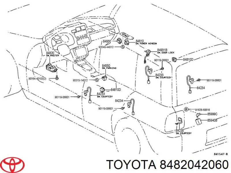 Кнопковий блок керування склопідіймачами центральної консолі Toyota 8482042060 ціна, від 20.06 USD