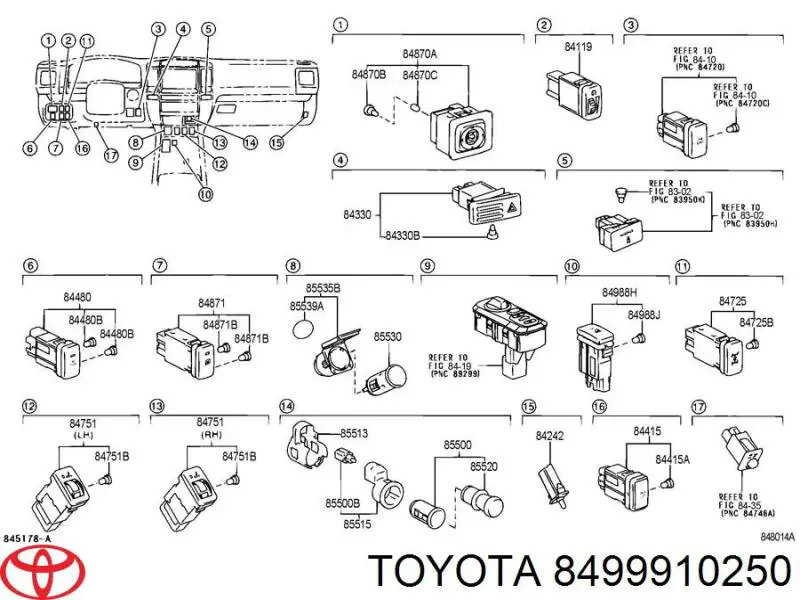 8499910250 Toyota 