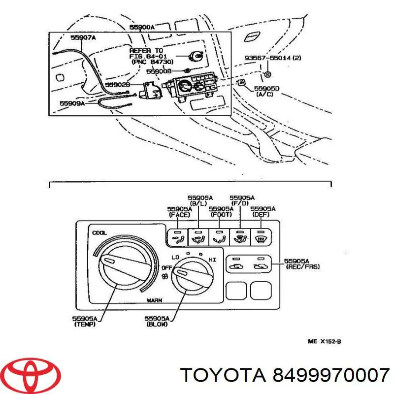 8499970007 Toyota Лампи контрольні (Ліхтарі контрольних ламп)