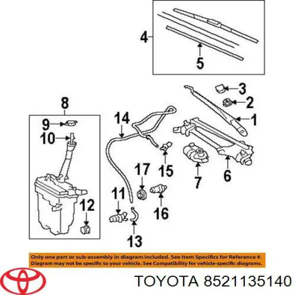  Toyota 8521135140 ціна, від 44.44 USD