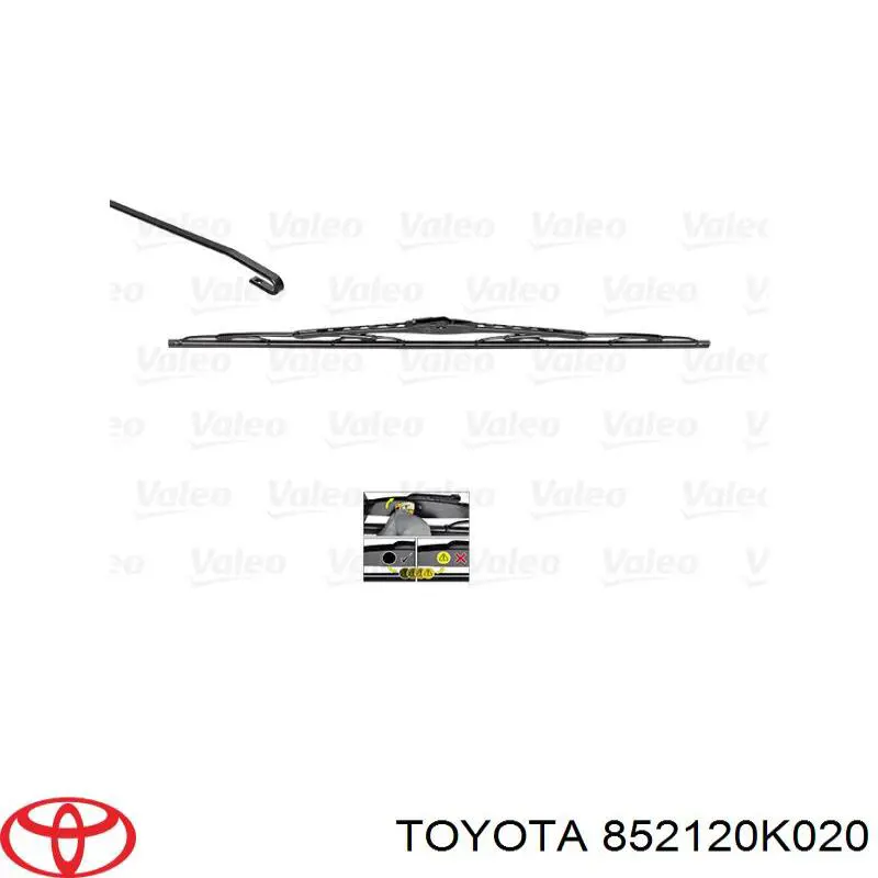 Щітка-двірник лобового скла, пасажирська Toyota 852120K020 ціна, від 16.87 USD