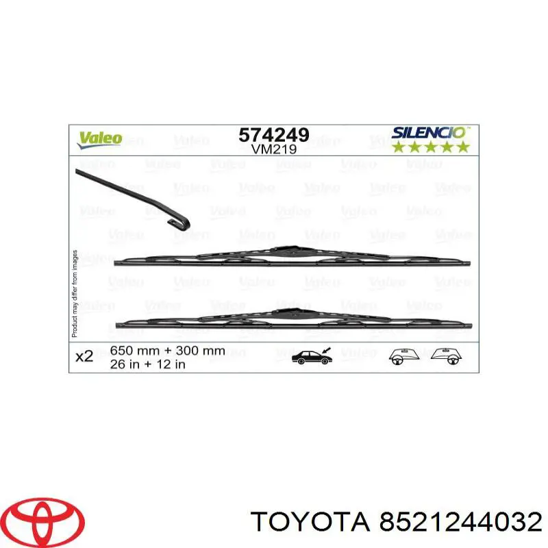Щітка-двірник лобового скла, водійська Hyundai/Kia 983501J000 ціна, від 4.43 USD