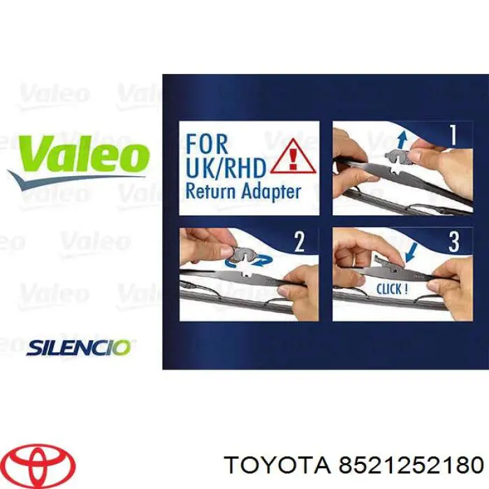 Купити 8521252180 Toyota Щітка-двірник лобового скла, пасажирська