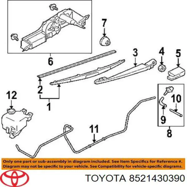 Купити 8521430390 Toyota Гумка склоочисника пасажирська