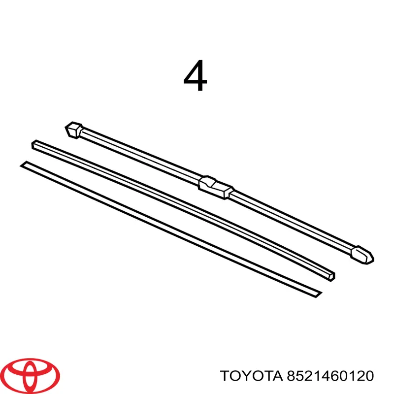 Щітка-двірник лобового скла, пасажирська 8521460120 Toyota