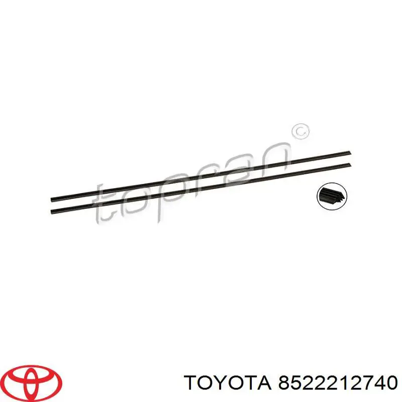 Щітка-двірник лобового скла, водійська Toyota 8522212740 ціна, від 6.08 USD