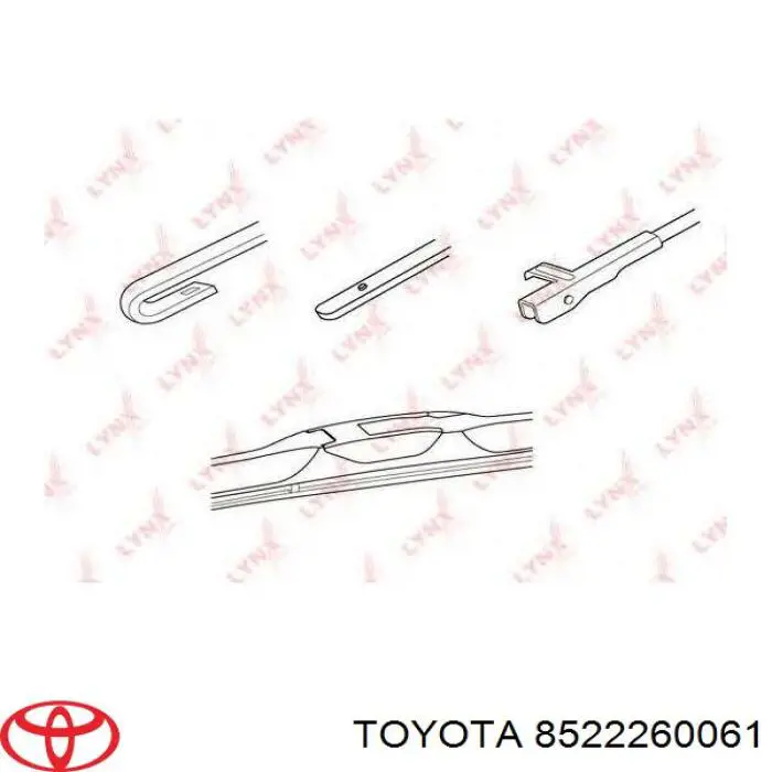 Щітка-двірник лобового скла, водійська Toyota Hilux (N) (Тойота Хайлюкс)