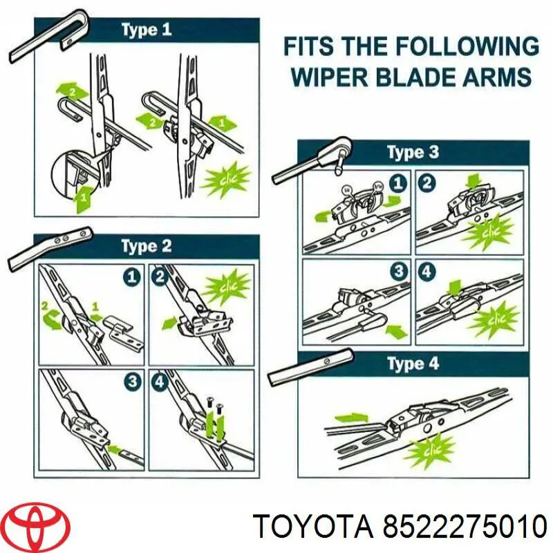 Щітка-двірник лобового скла, пасажирська 8522275010 Toyota