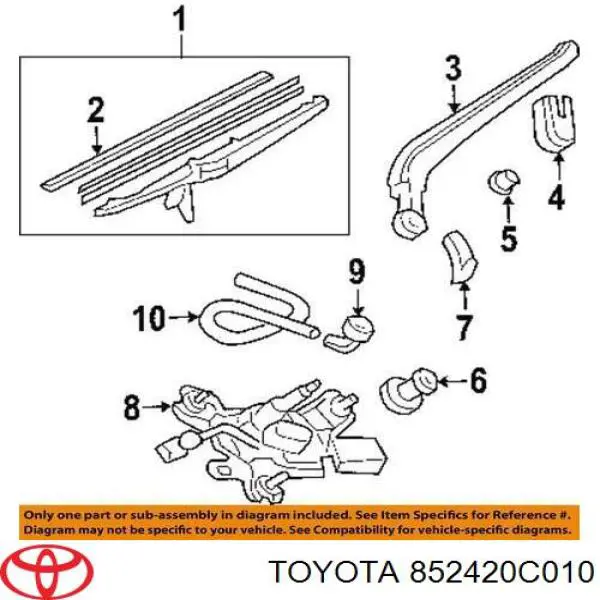 Купити 852420C010 Toyota Щітка задня