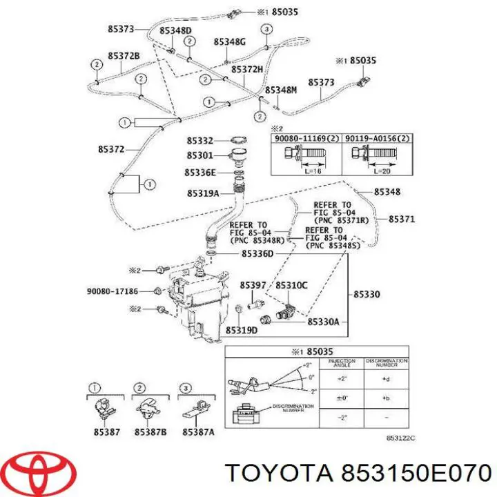 853150E070 Toyota Розширювальний бачок охолодження