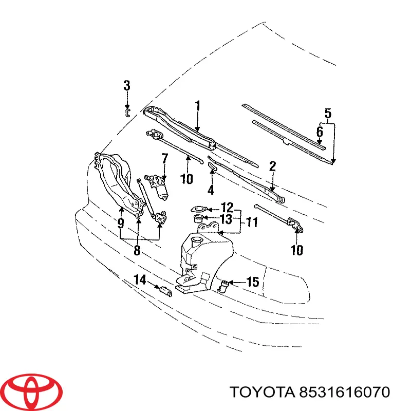 Купити 8531616070 Toyota Кришка бачка омивача
