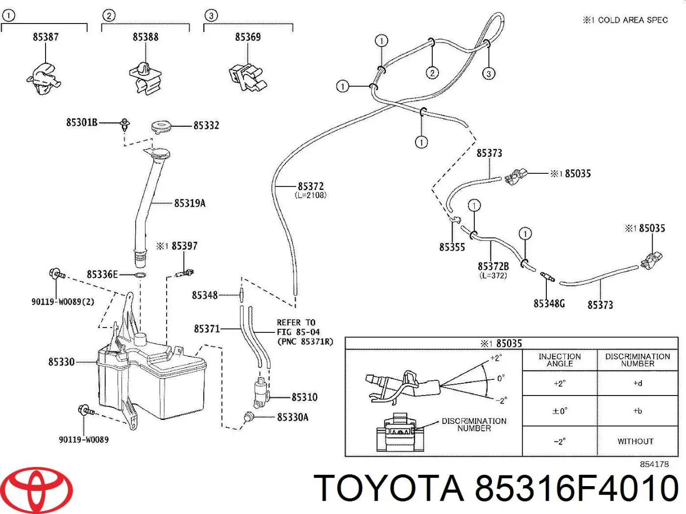 85316F4010 Toyota Кришка бачка омивача