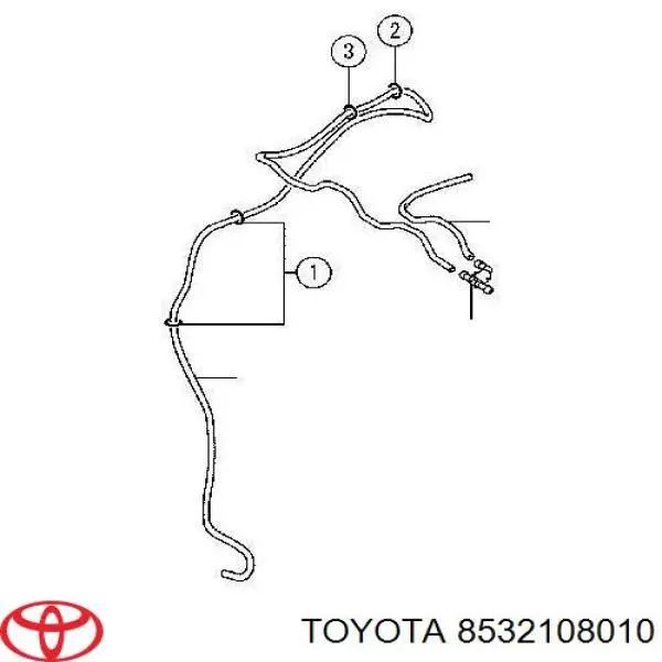 8532108010 Toyota Трійник системи склоомивача