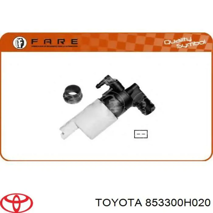 Насос-двигун омивача скла, перед/зад 853300H020 Toyota