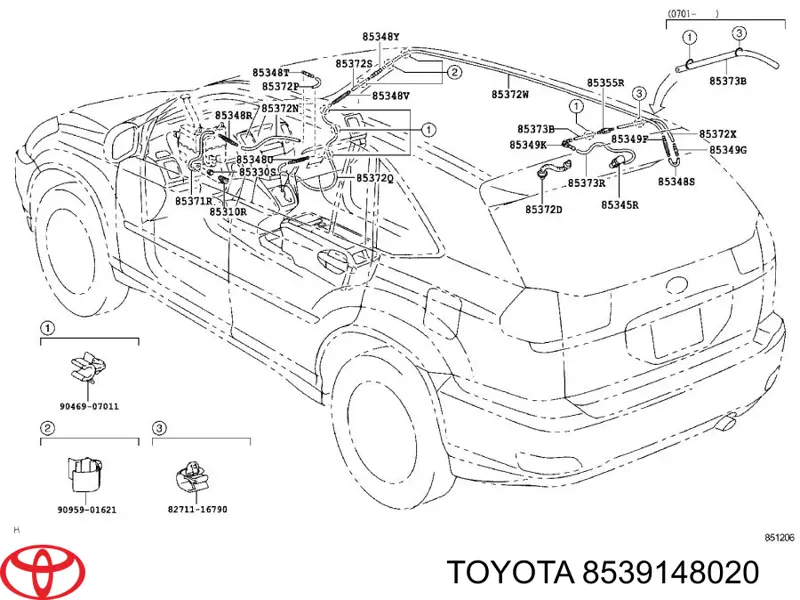 Форсунка омивача заднього скла Toyota 8539148020 ціна, від 5.07 USD