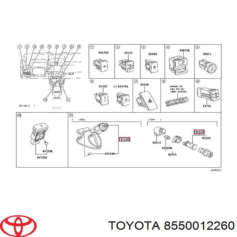 8550012260 Toyota 