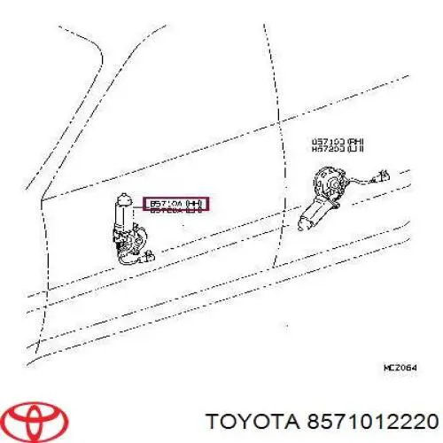 Двигун склопідіймача двері передньої, правої Toyota 8571012220 ціна, від 50.04 USD