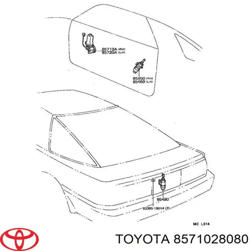 Купити 8571028030 Toyota Двигун склопідіймача двері передньої, правої
