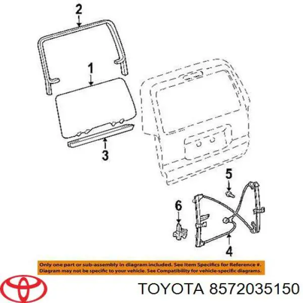 Привід склопідйомника дверей задніх Toyota 8572035150 ціна, від 269.64 USD