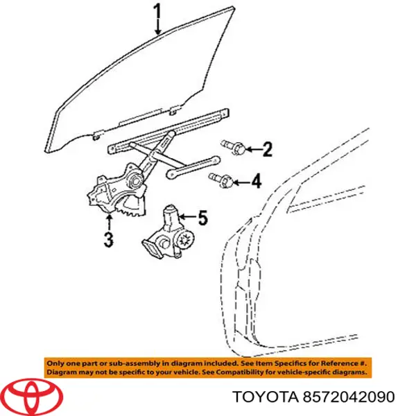 Двигун склопідіймача двері передньої, лівої Toyota RAV4 3 (A3) (Тойота Рав4)