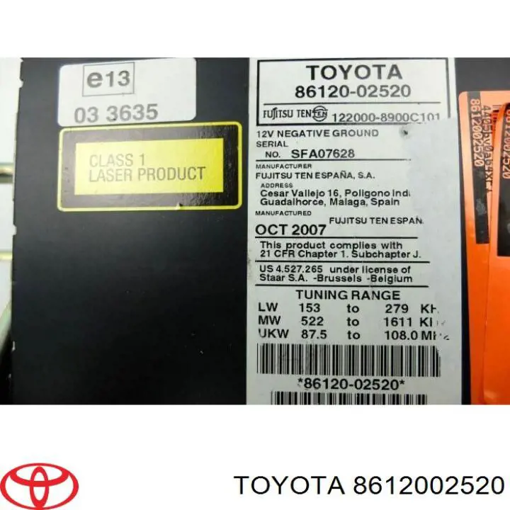 Купити Магнітола Toyota Auris UKP E15