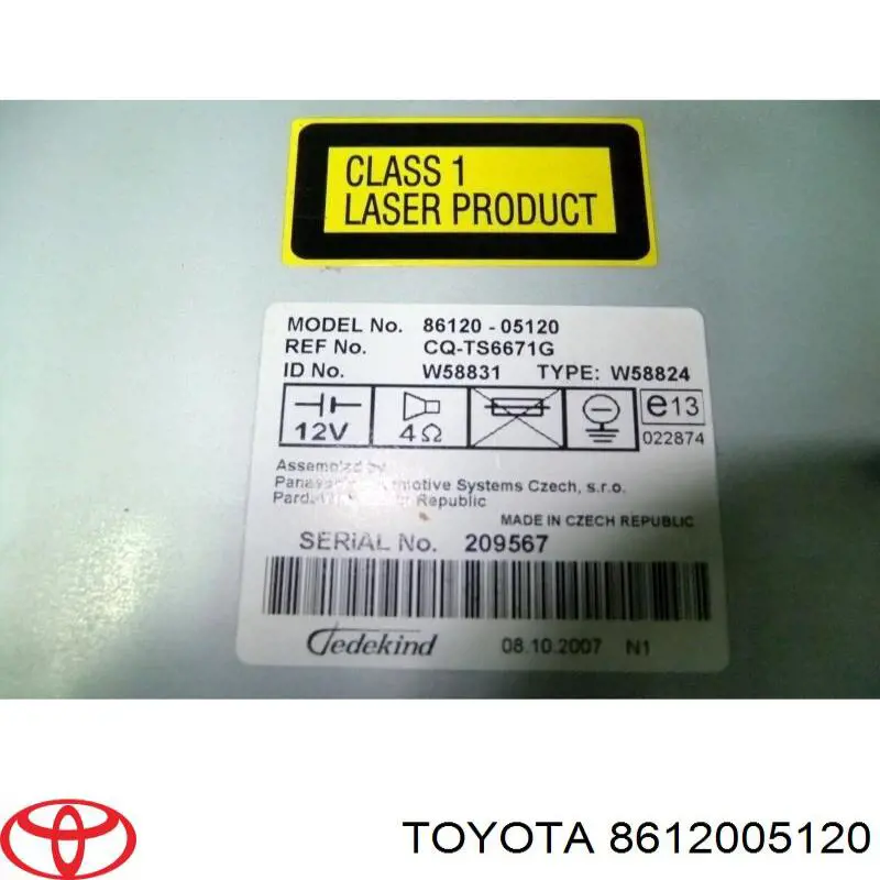 Магнітола (радіо AM/FM) Toyota 8612005120 ціна, від 24.83 USD