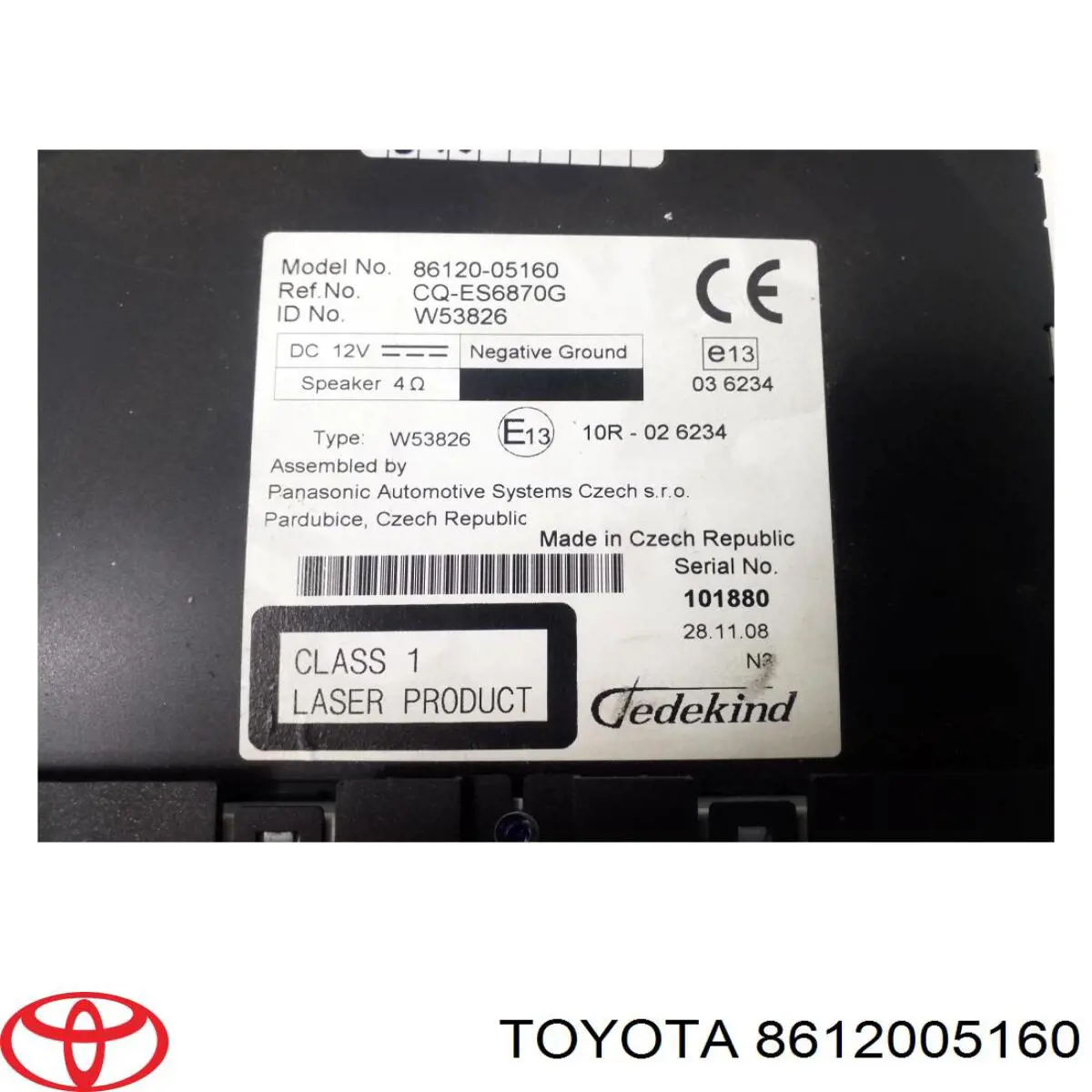 Магнітола (радіо AM/FM) Toyota 8612005160 ціна, від 88.68 USD