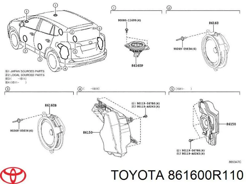 861600R110 Toyota 